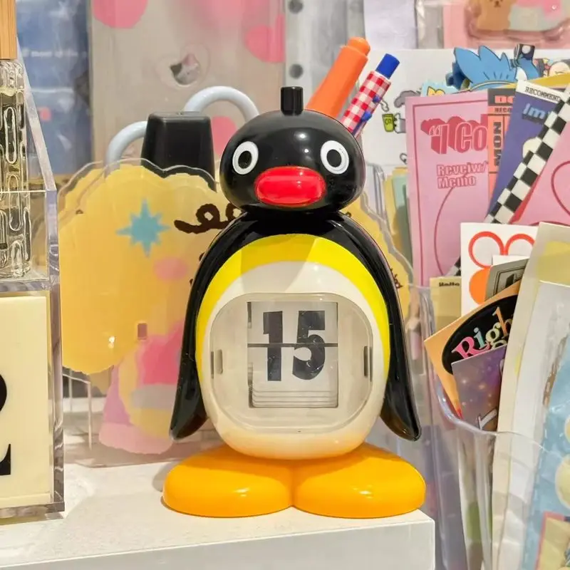 Anime Penguin Retro Toy Perpetual Calendar Press Type Desktop Decor Figurine Ideal Girl Birthday Gift Collectible Ornament Gifts view 3