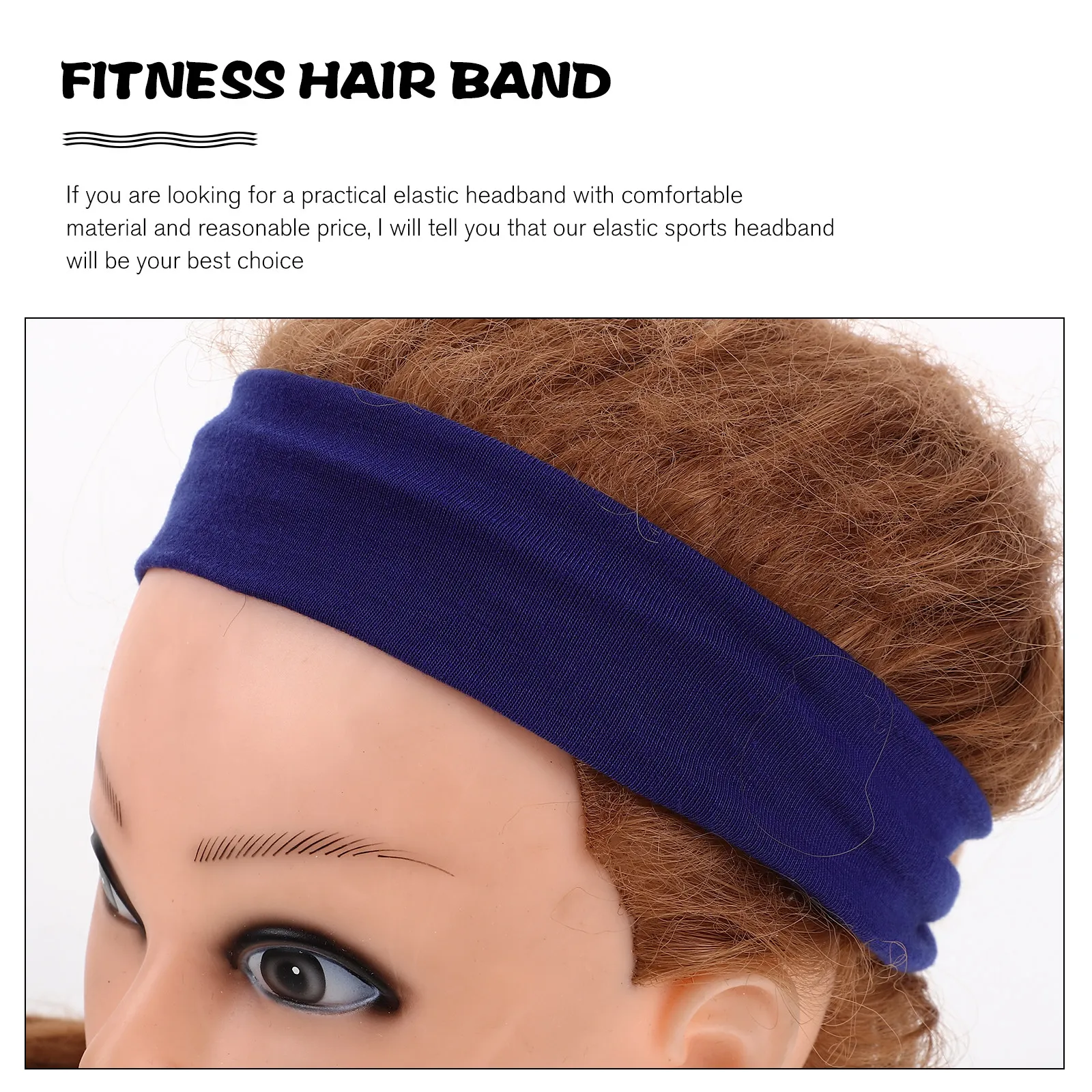 

6Pcs Workout Headband Set Moisture-Wicking Elastic Sports Sweatband for Running Yoga Fitness Breathable Non-Slip Headwear