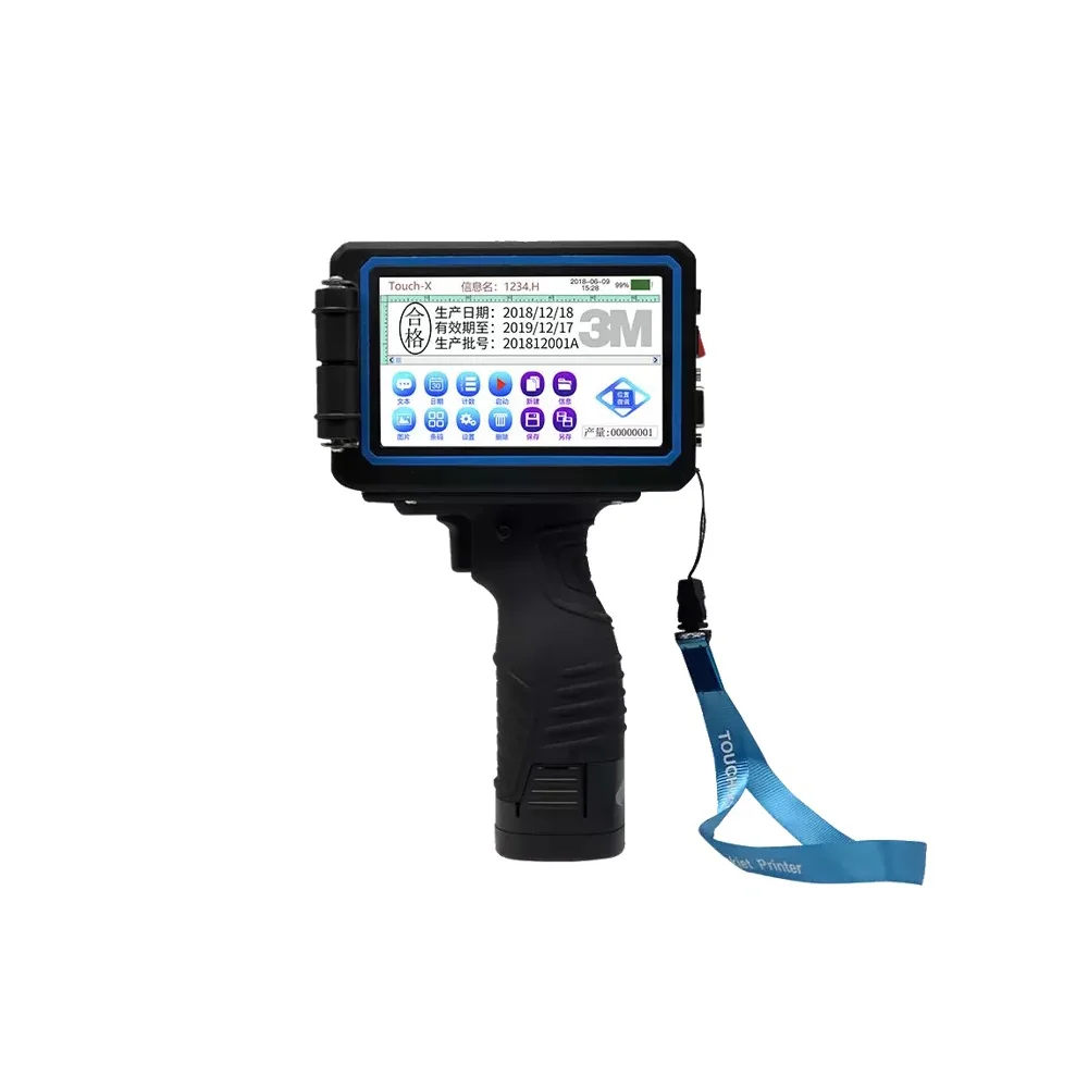 طابعة نفاثة يدوية محمولة تاريخ الوقت رمز الدفعة المحمولة