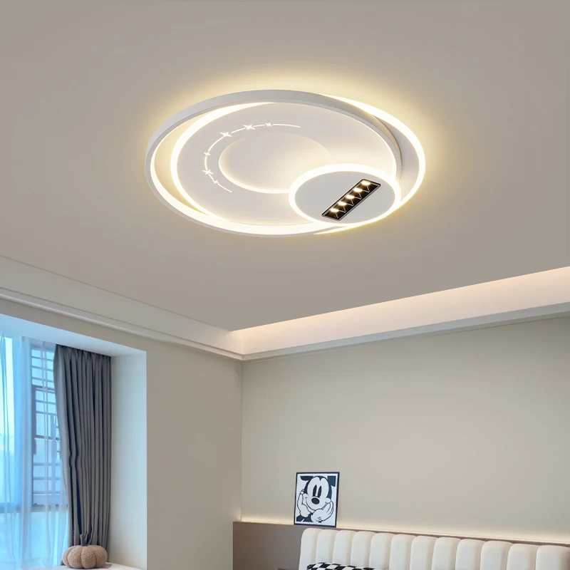 Simple LED Ceiling Light with Spotlight Living Room Bedroom Restaurant Ceiling Chandeliers Creative Rectangle Round Home Lights