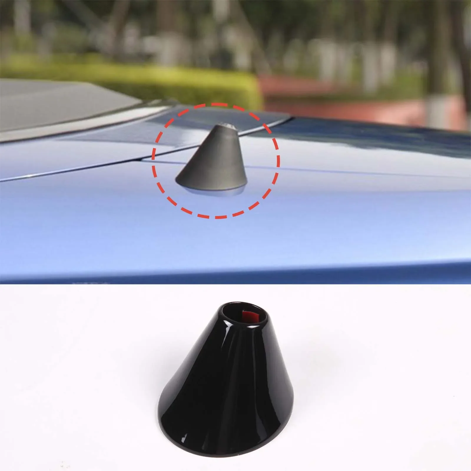 

For BMW 2 Series F23 2015-2019 Convertible Edition ABS Carbon Fiber car styling Car Antenna Base Cover Sticker Car Accessories