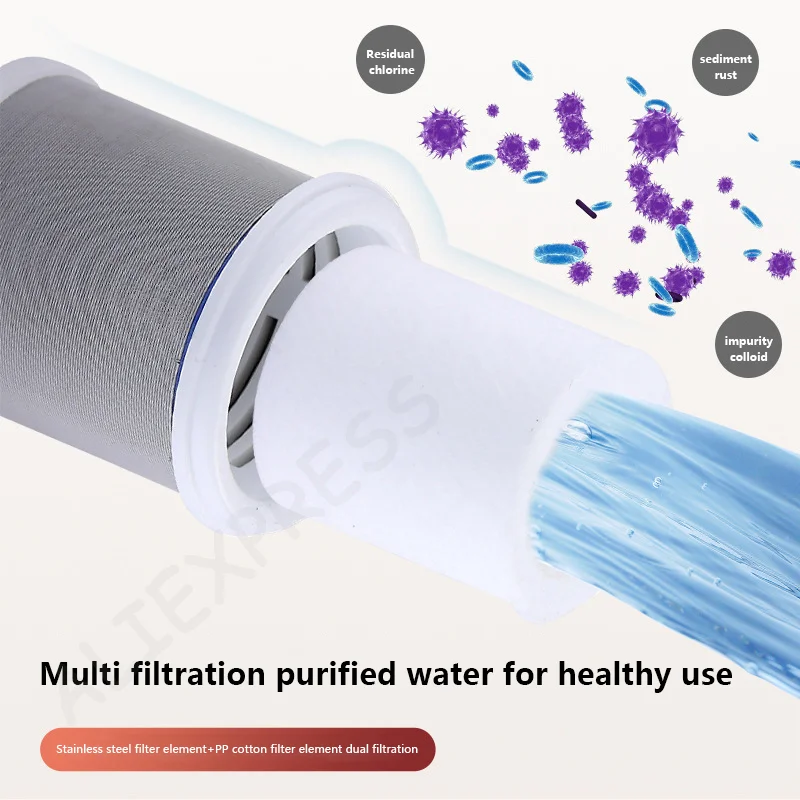 Kitchen Basin Water Filter Bathroom Rotating Telescopic Extension Faucet Filter Extender