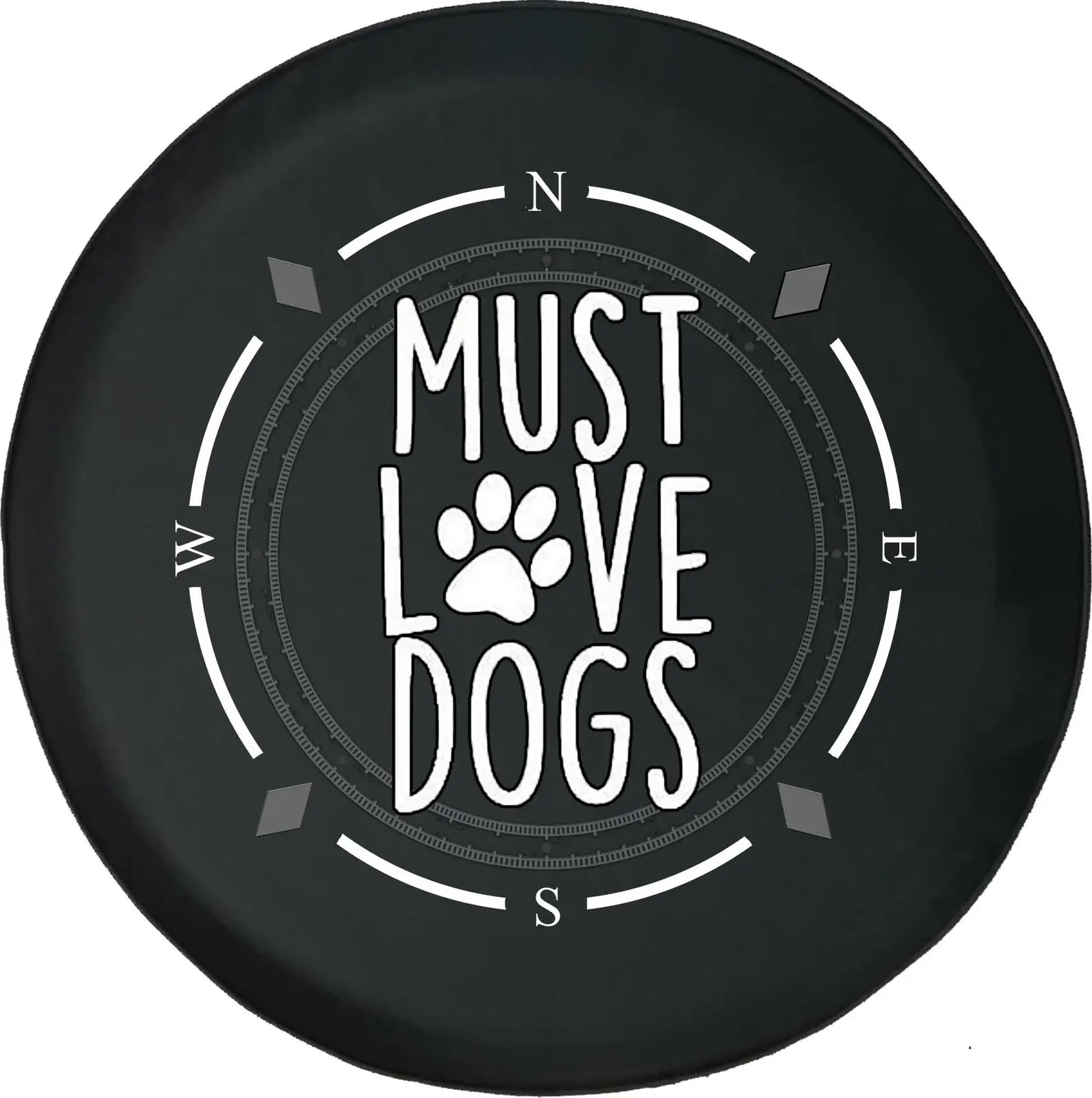 

Spare Tire Cover Compass Must Love Dogs Paw Print Fits Many Vehicles