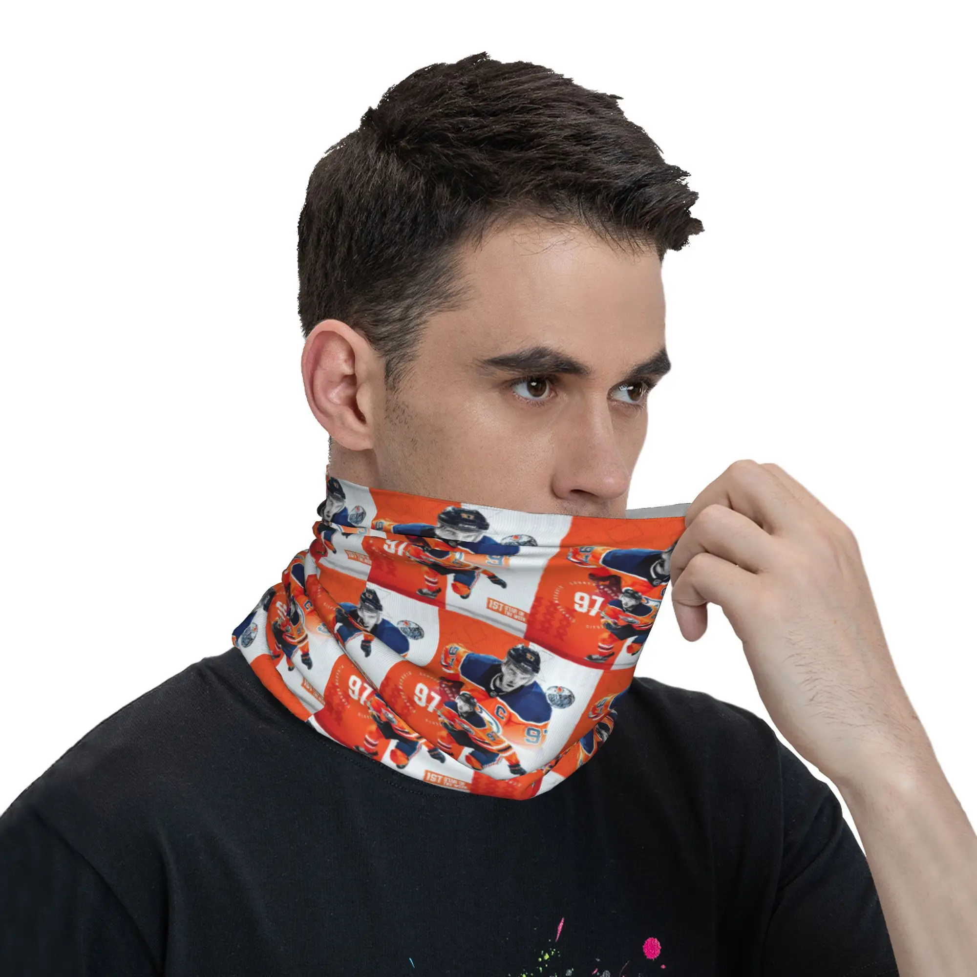 Connor McDavid Bandana Nekhoes Bedrukte gezichtssjaal Warme bivakmuts Wandelen Vissen Unisex Volwassene het hele seizoen
