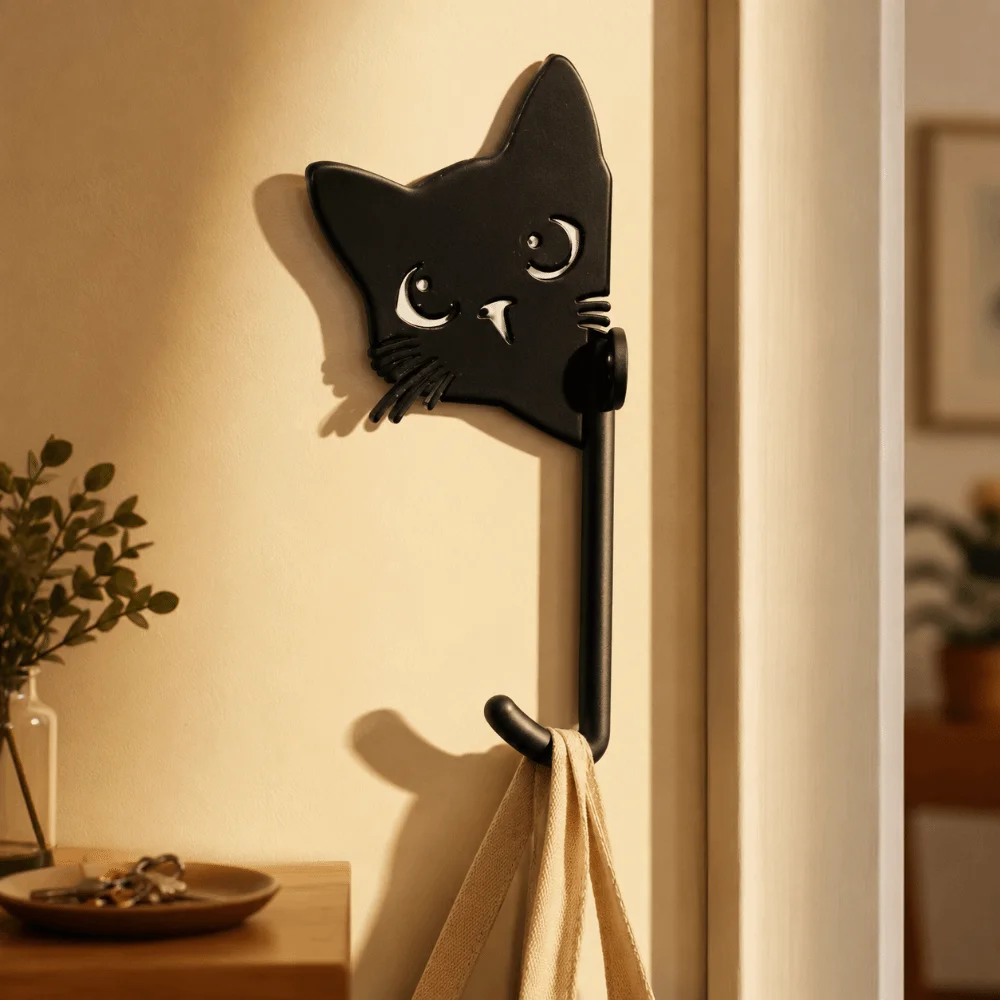 Wall Decorations Decorative Cat Hooks Cute 3D Printed Kitten Wall Hooks Home Decor Hanging Hook Home