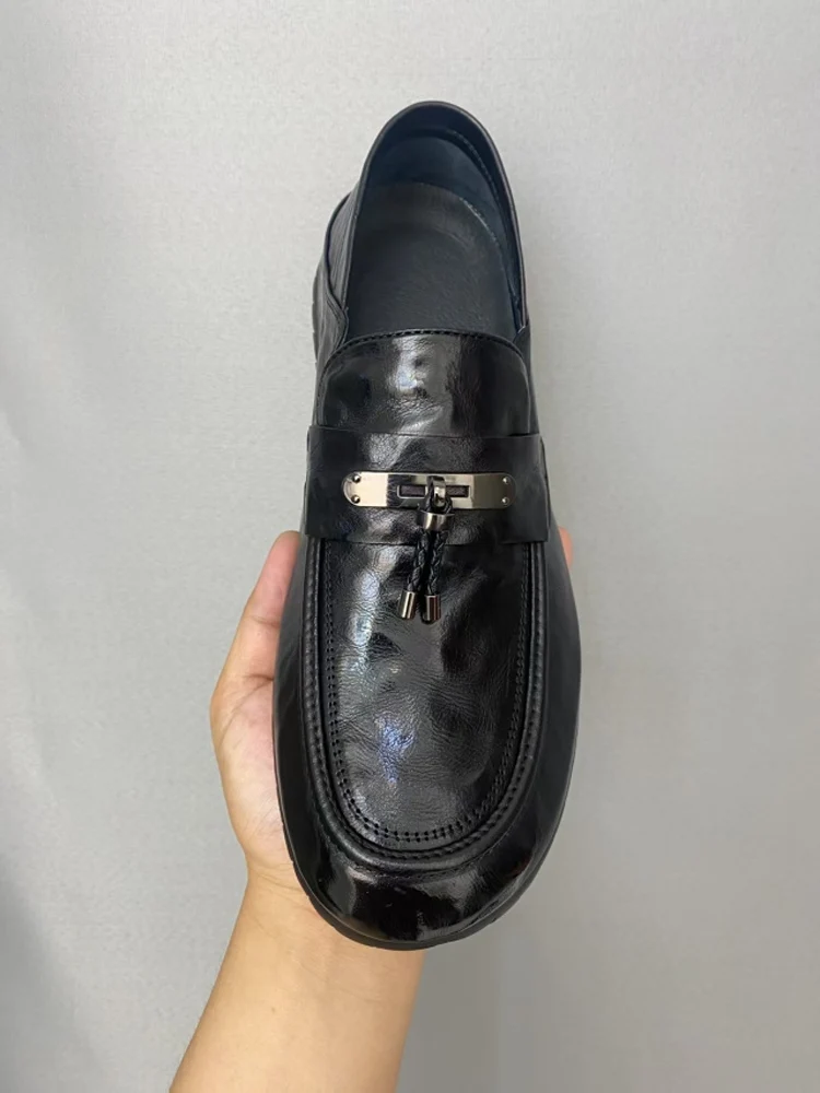 

Высококачественные повседневные мужские кожаные туфли: комфортные, модные, универсальные, деловые, в европейском стиле, премиум-класса, на плоской подошве