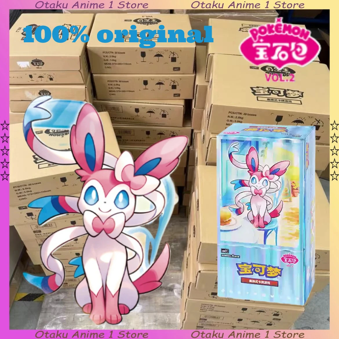 

In Stock 20 Boxes/set Gem Pack Vol.2 Eevee Album Scarlet and Violet Trading Ptcg Bag Box Original Pokemon Trading Cards Collect
