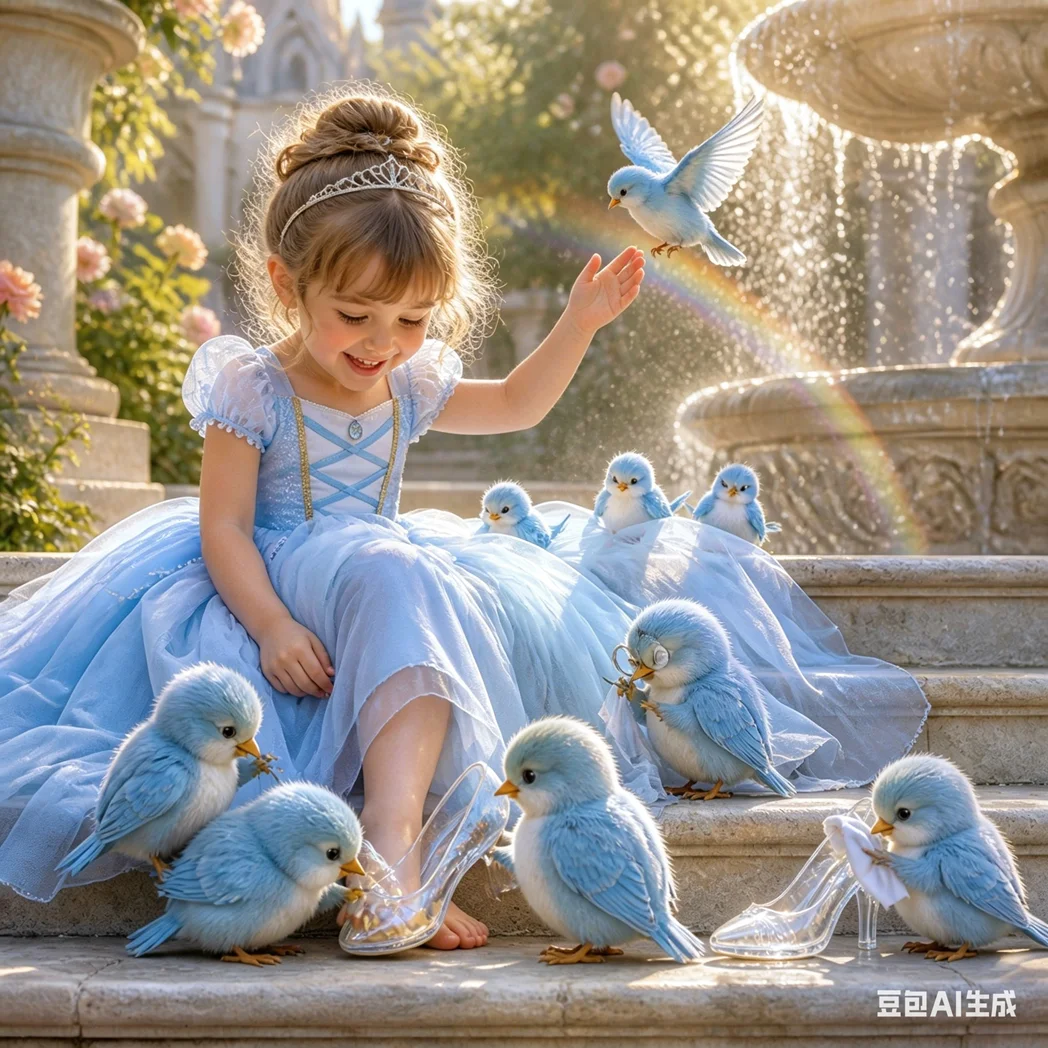 Cinderella Inspired Blue Princess Gown for Girls Cosplay Carnival Party Birthday Dress Costume Kids 2-8Y Vestido Birthday Gifts