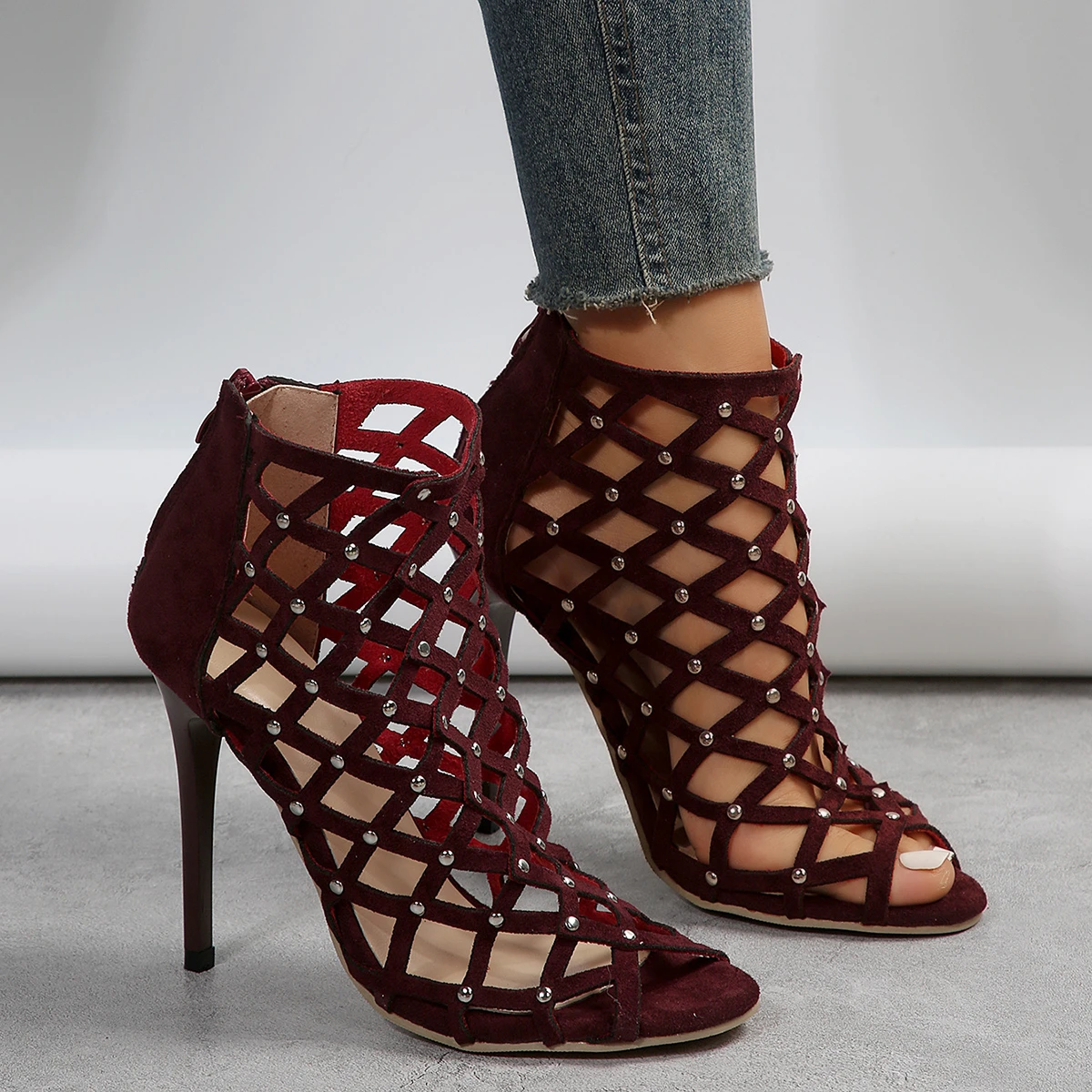 Women Shoes High Top Black Jazz Dance Shoes Trend Luxury Fashion Women Sandals Lace Ballroom High Heel Boots Zapatos De Mujer