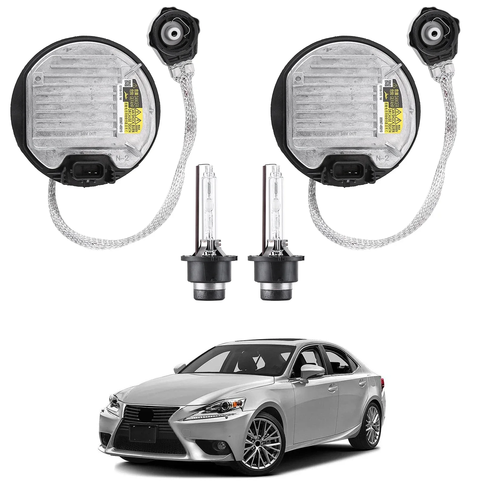 

2pcs Xenon Ballast & Bulb Kit Control Unit Module Compatible for New Lexus GS LX RX 350 450h 570 8110775020