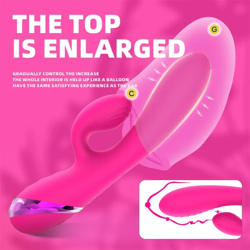 Expansão inflável g ponto massageador clitóris estimulador av vibrador brinquedos sexuais para mulheres produto de bem-estar sexual produtos adultos