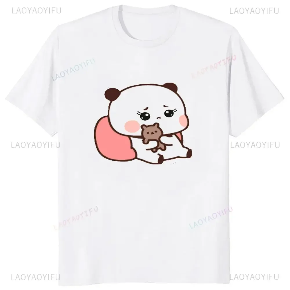 Laid-back Bubu and Dudu Young Boys and Girls Summer Trend Harajuku Short Sleeve Unisex Graphic Oversized T-shirt