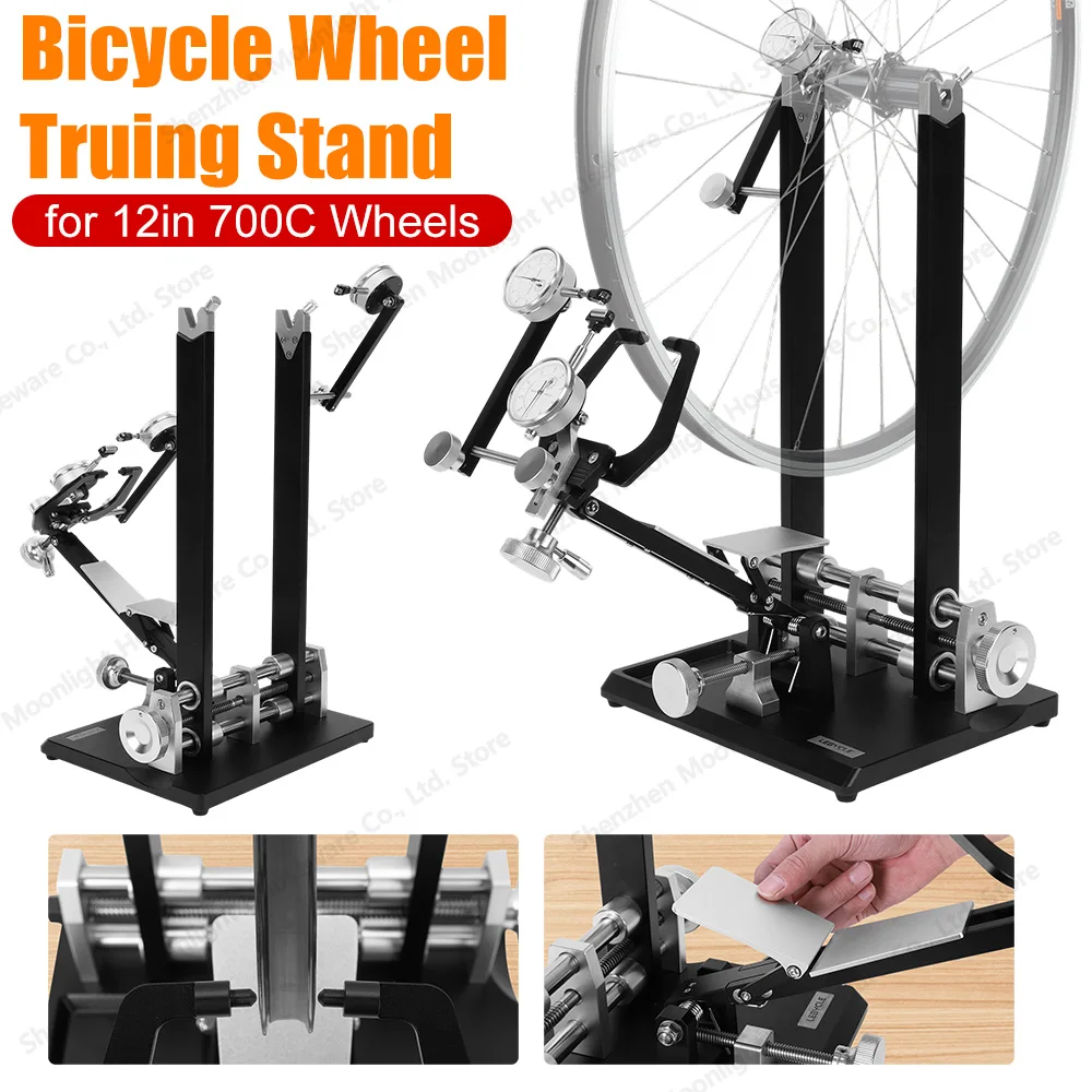 

Bike Wheel Truing Stand with Magnetic Tool Holder Alloy Bike Wheel Alignment Repair Tool for 12in 700C Wheels for Cycling Repair