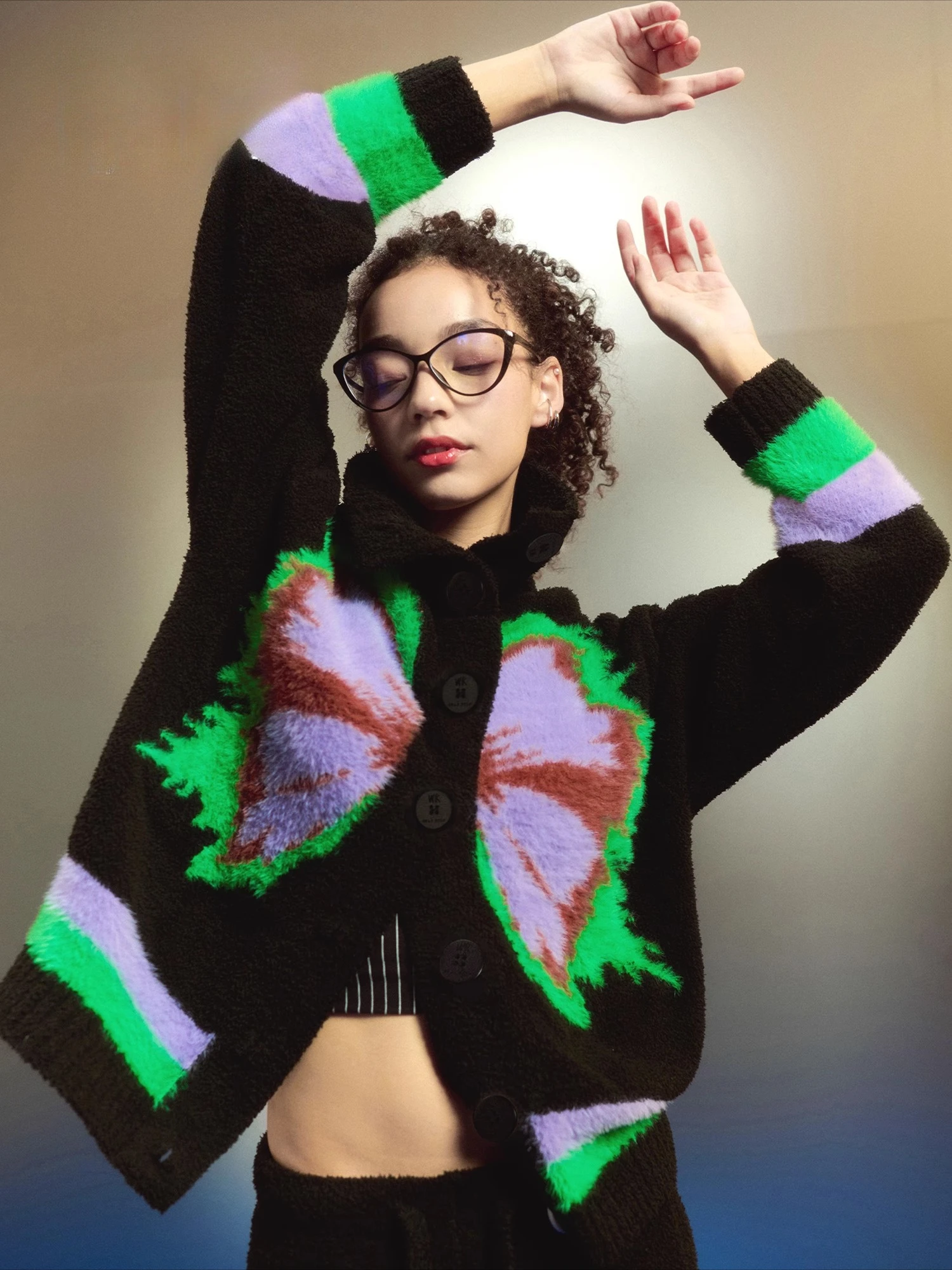 New Autumn and Winter Women's Home Clothes, Fashionable and Trendy Black Thick Warm Sleepwear Set