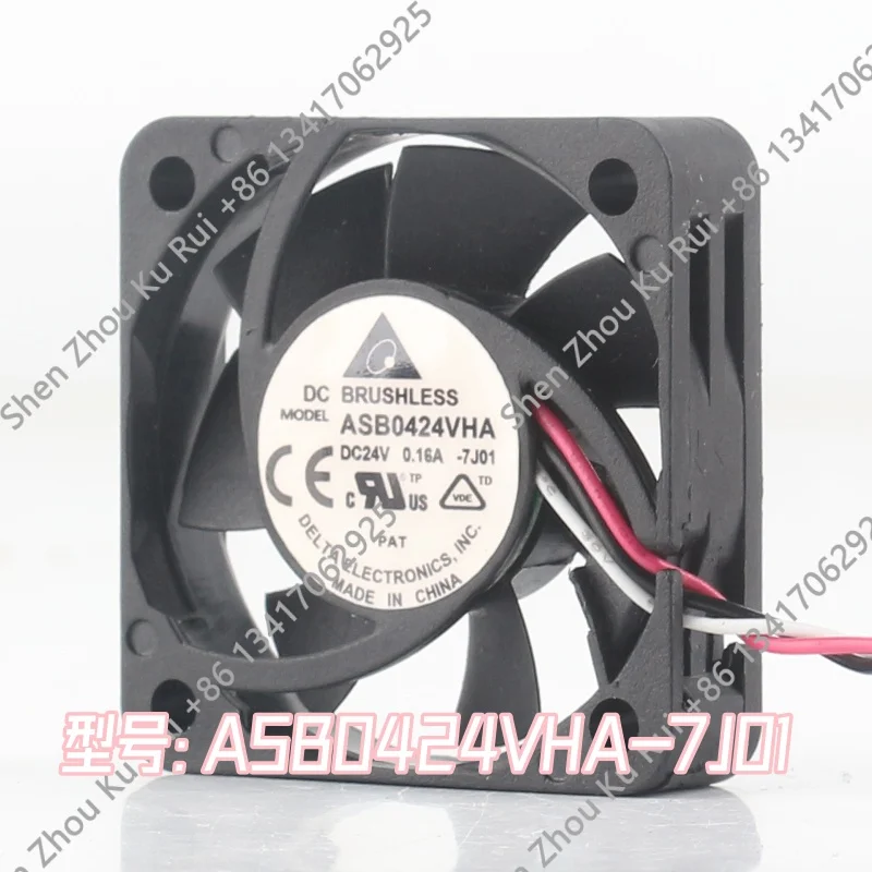 Cooling Fan Delta 12V 48V AC EC 4010 4CM 40X40X10MM Printer Inverter Double Ball Bearing Miniature ASB0424VHA-7J01 DC 24V 0.16A