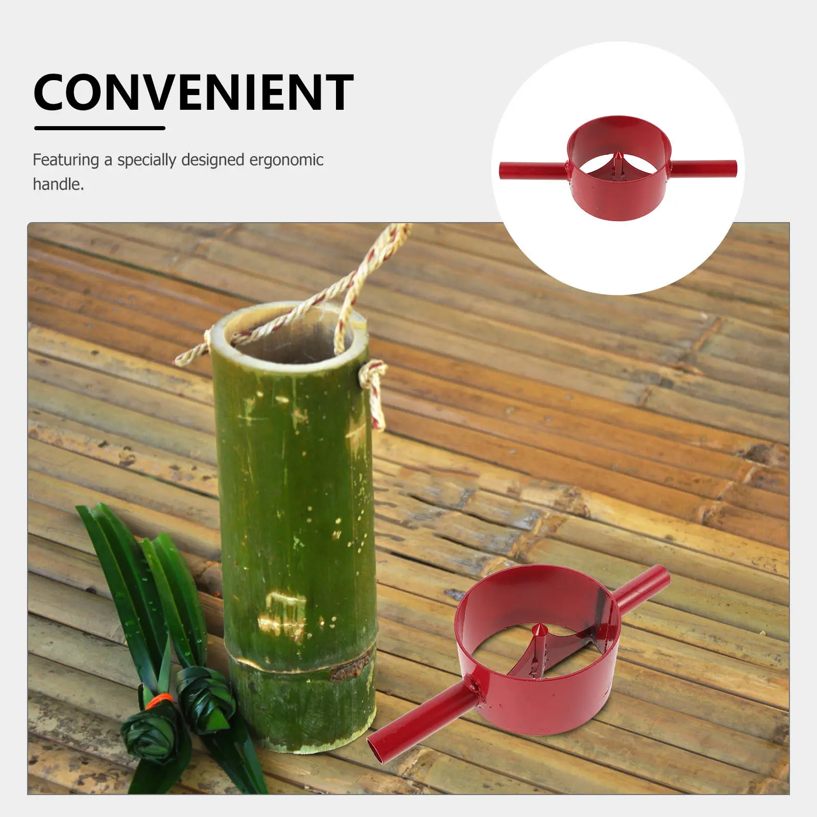 

Bamboo Splitter 2Cut Bamboo Split Device Manual Divider Splitting Bamboo Tool Steel Slicer for Efficient Cutting Processing Cane