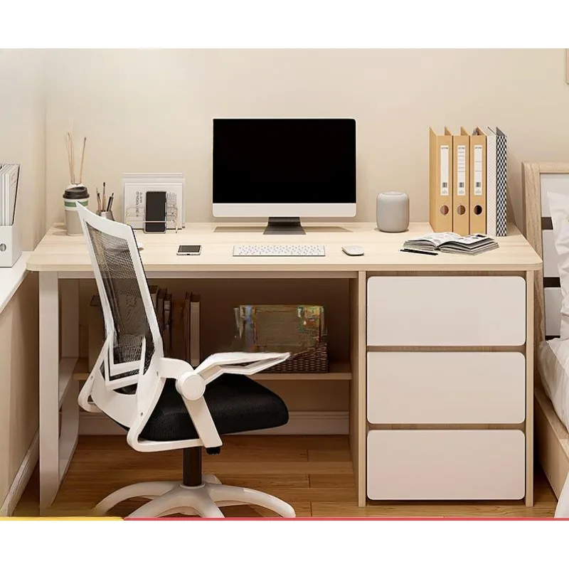 

Computer desk Desktop home desk Modern simplicity with drawers Desk table and chair combination Bedroom learning