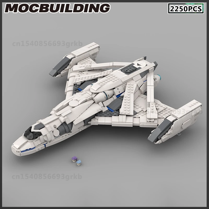 MOC Building Block Space Ship Starfighter Battleship Shuttle Model DIY Bricks  Assembling Toys Christmas Present Birthday Gift