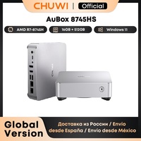 CHUWI AuBox Mini PC AMD Ryzen 7 8745HS 16GB DDR5 512GB SSD Windows 11 Pro 4K Display AI-Link WiFi 6 BT 5.1 Extend M.2 1T*2