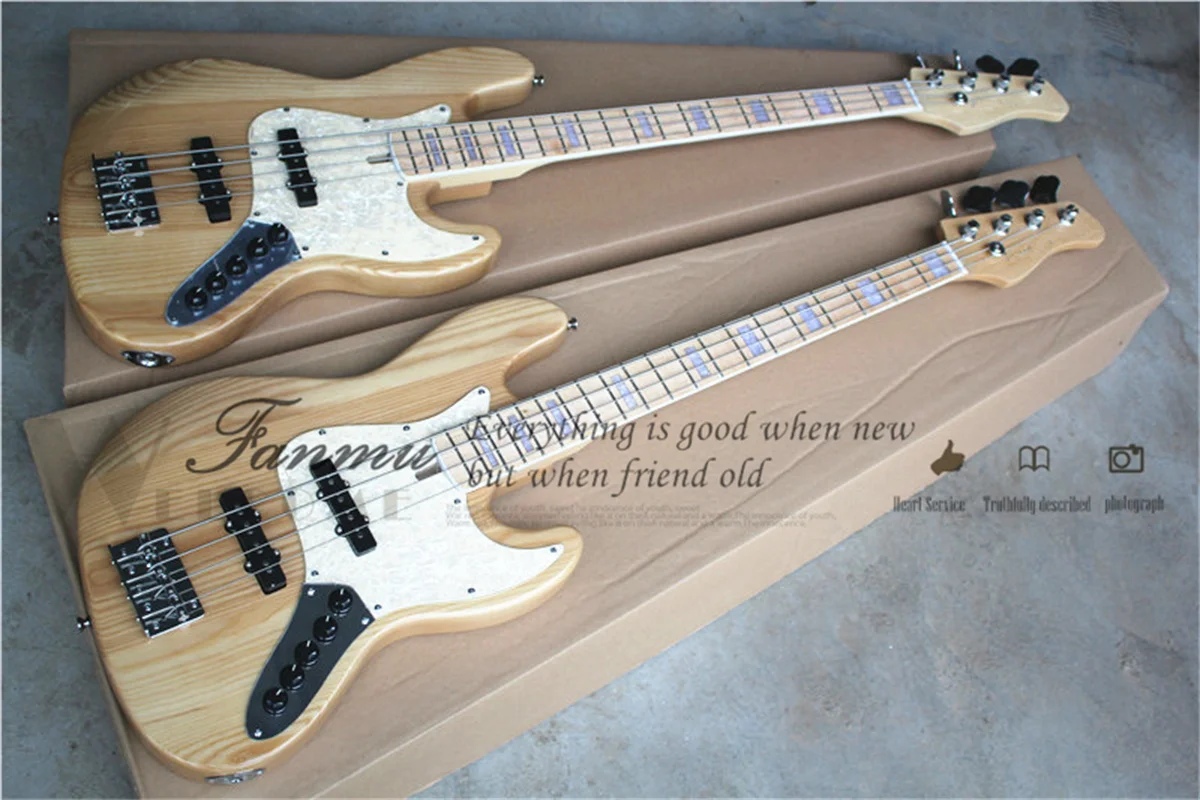 4 string electric bass guitar ,V7 bass,ASH body,neck bolt on body,chrome bridge,shell inlay,maple fingerboard,active