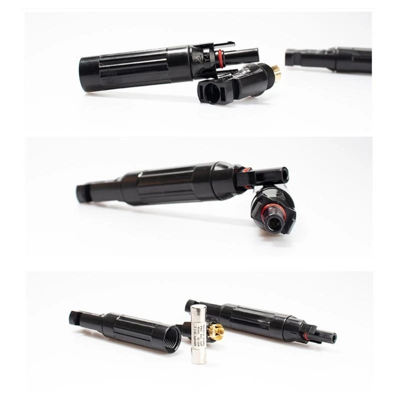 M3GA Pack Of 2 1000V Solar Fuses Waterproof Connector Photovoltaic System Accessory for Panel String Install & Protections
