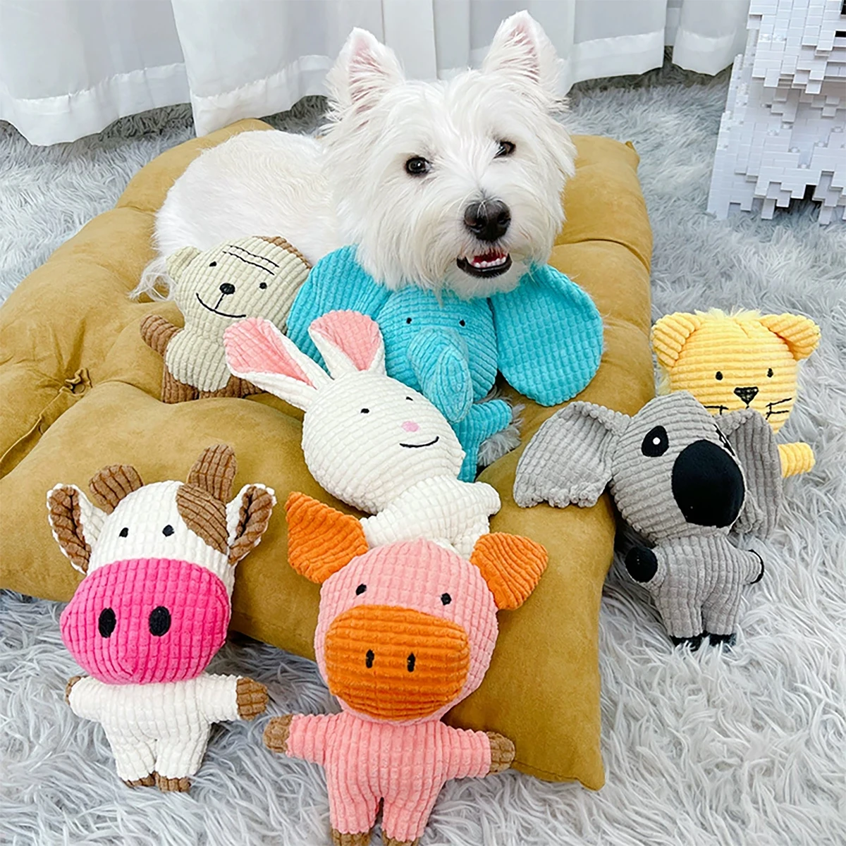 Juguete peluche mordedor para perros y gatos con sonido - imagen 2