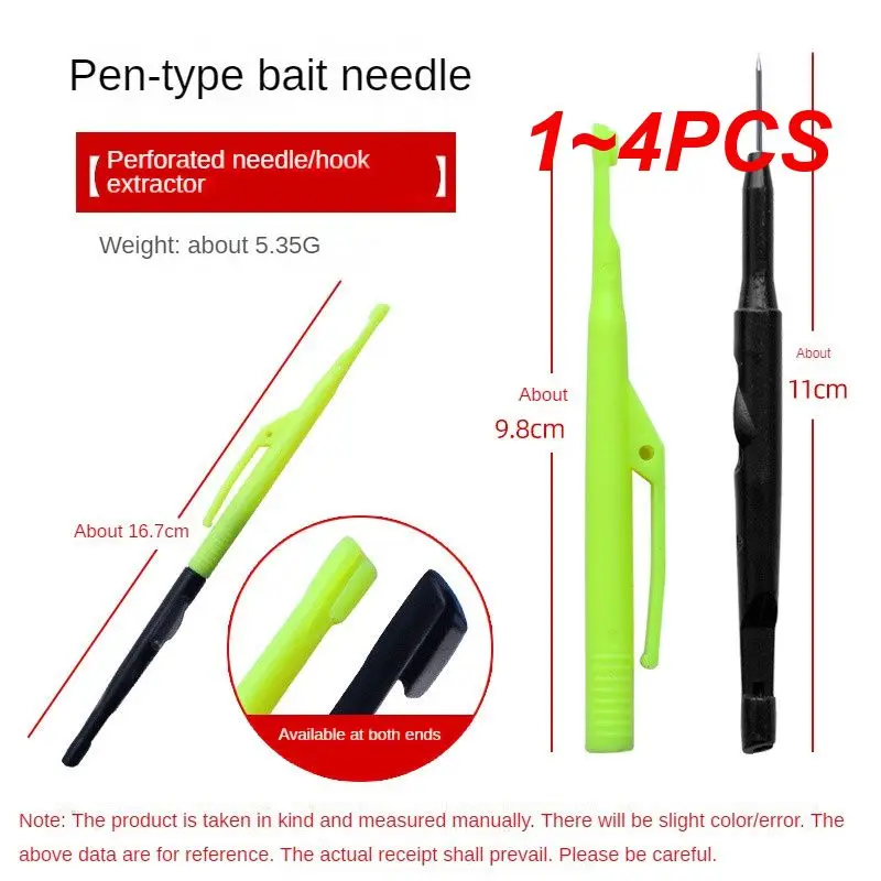 1~4PCS Plastic Pen Shape Hook Remover Fish Detacher With Knot Picker Fishing Extractor