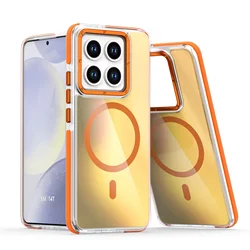 Luxury Laser Aurora Magnetic Case For Xiaomi 14T Pro 5G 6.67 inches Magsafe Wireless Charging Shockproof Protective Back Cover