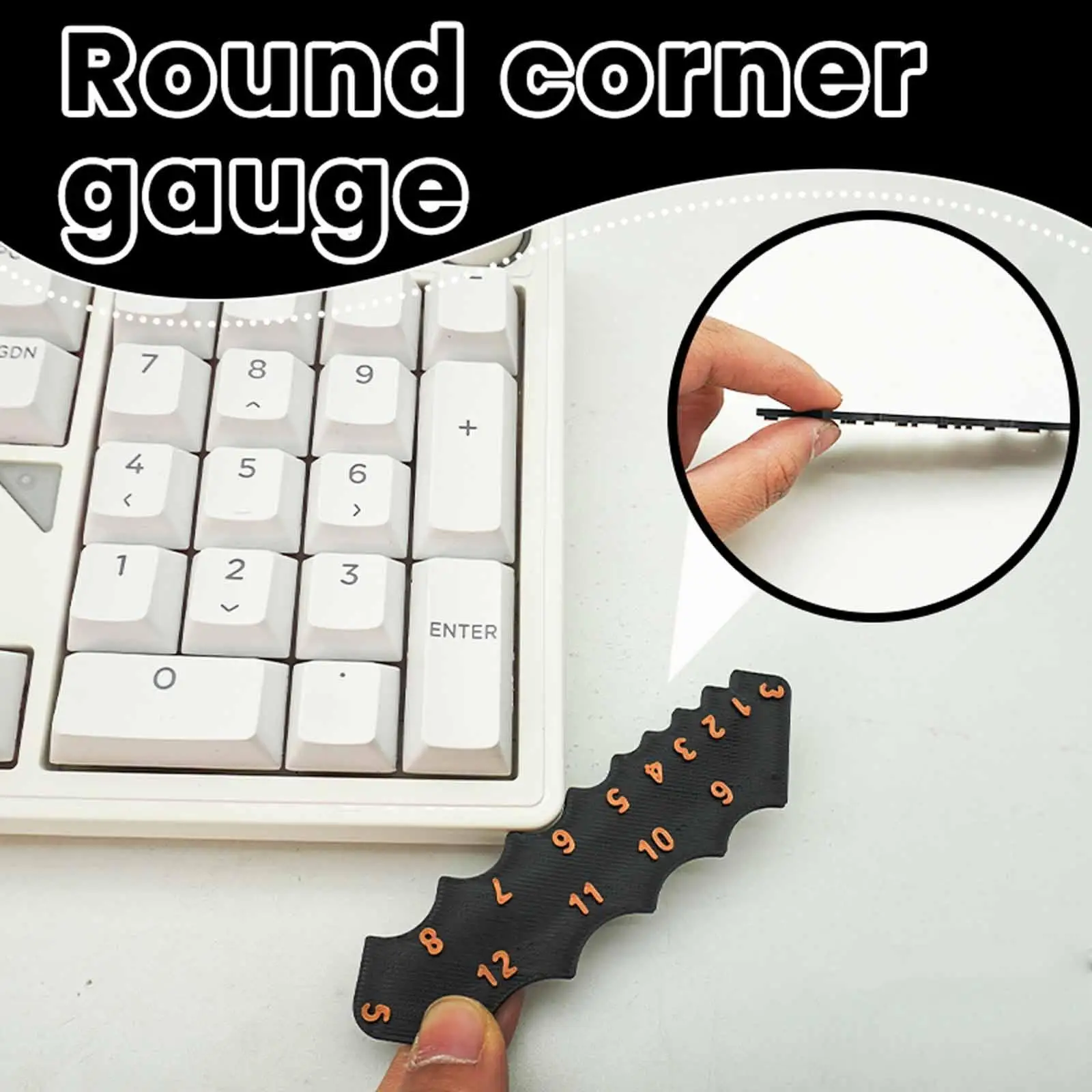 Radius template R gauge Measuring Tools,Round Corner Stitching Ruler Stencil for Home Carpentry Machine Installation Accessory