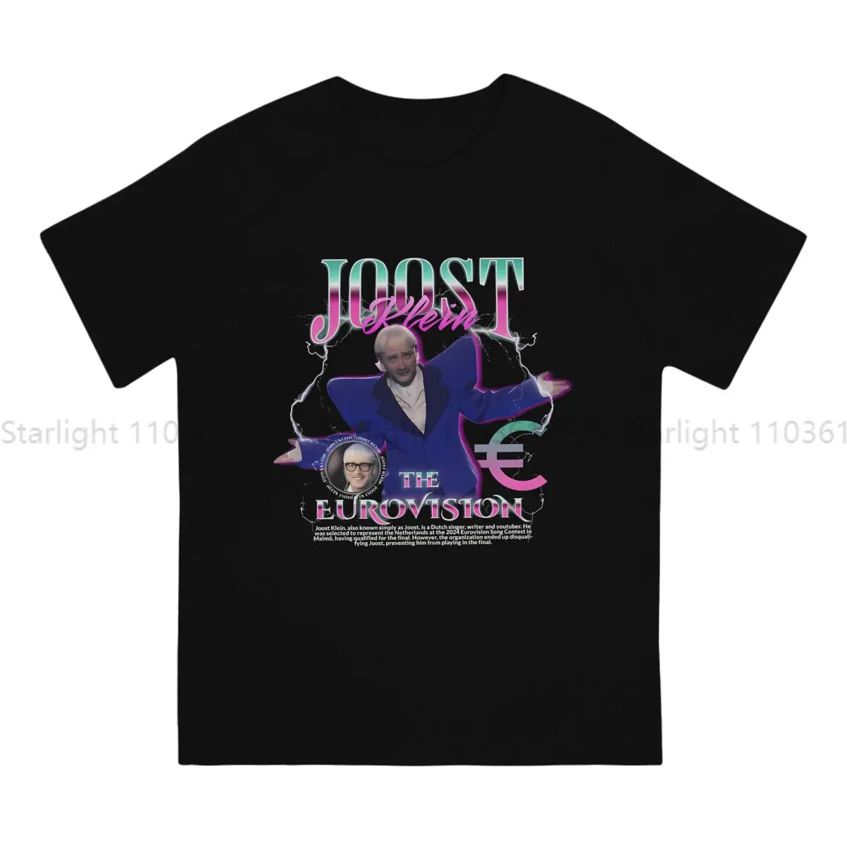 Joost Klein Europapa Man TShirt The Netherlands Fashion Polyester T Shirt Harajuku Streetwear New Trend