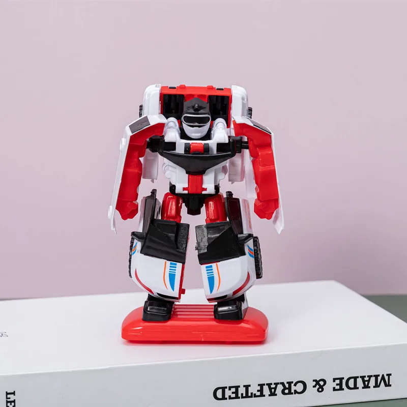 Crianças transformação mecha robô brinquedo modelo 2-em-1 simulação tanque lutador carro robô deformação brinquedo figura de ação menino presente