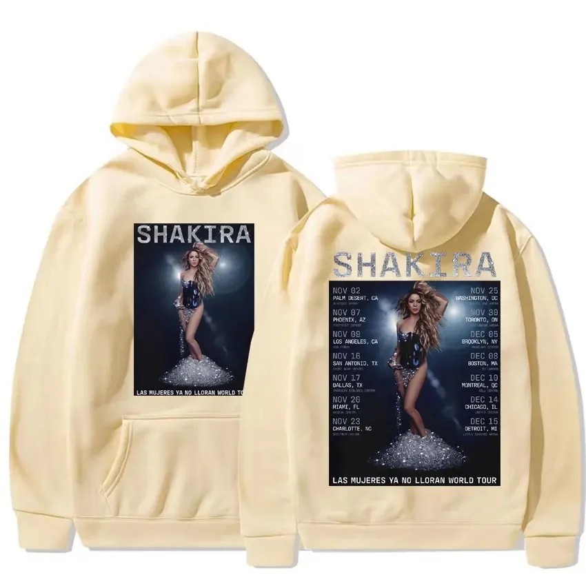 Shakira Las Mujeres Ya No Lloran 2024 World Tour Hoodie Men Women Fashion Aesthetic Sweatshirts Casual Fleece Hoodies Streetwear