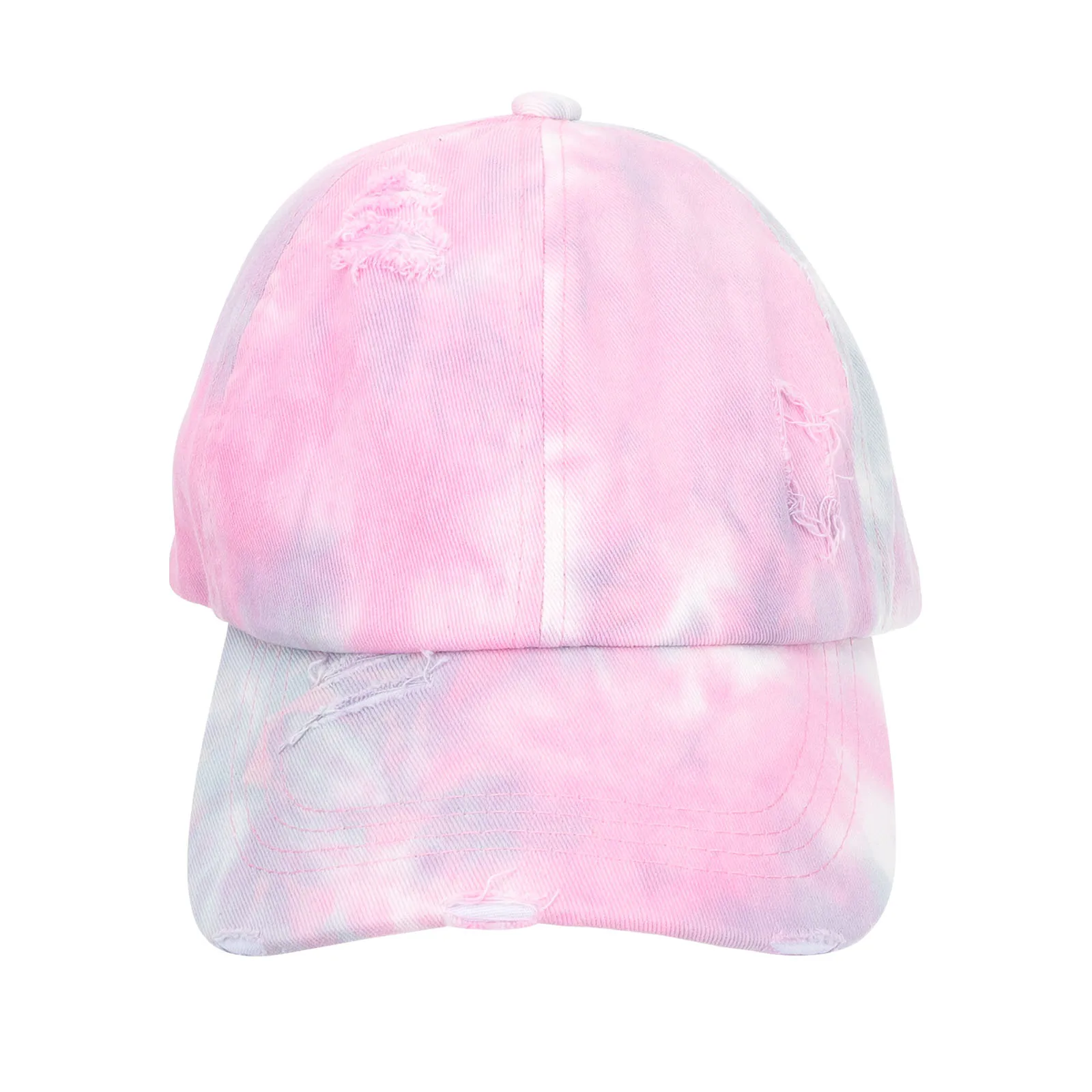 

Retro Style Baseball Sun Blocking Women Adult Cloth Peaked For Outdoor Sports Fashionable Chic Caps Birthday Present Rainbow