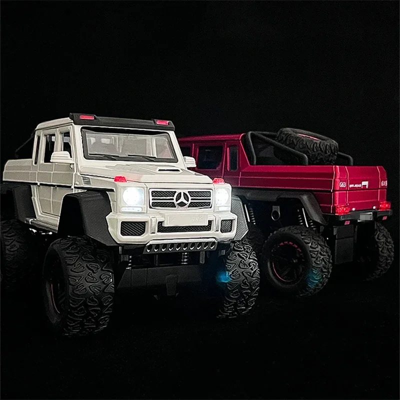 1:22 G65 G63 6*6 Tire Alloy Off-Road Vehicles Car Model Diecasts & Toy Metal Car Model Collection Simulation Childrens Toys Gift