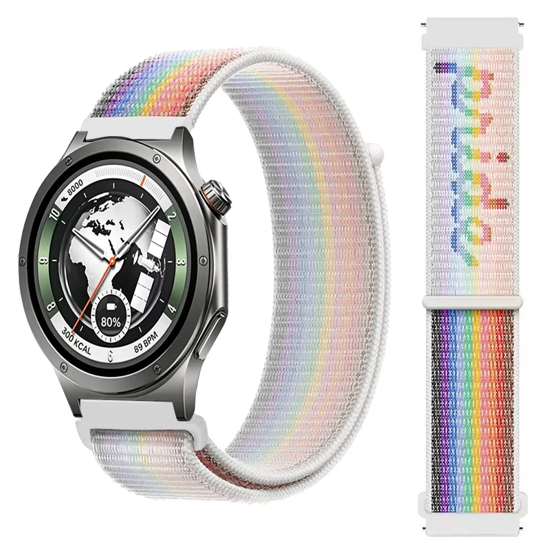 20mm 22mm Sports Nylon Loop Band for Oneplus Watch 4 3 2 2R Bracelet Wristband OPPO Watch S X3 X2 X Strap Amazfit Active 3 2 Max