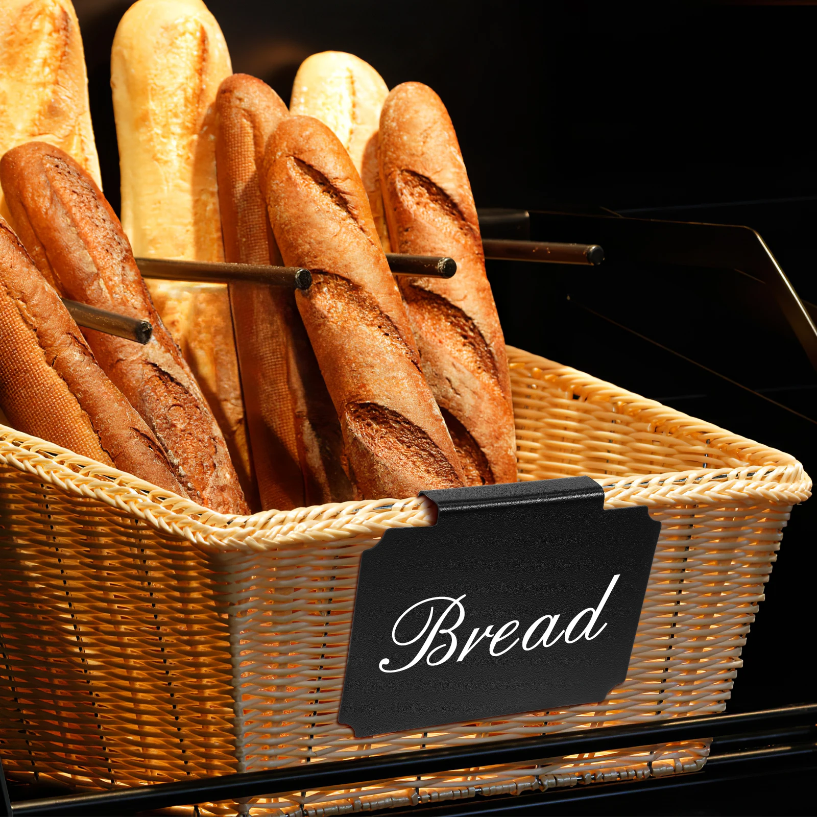 

12Pcs Basket Labels Clip on Label Clips Price Tag Holder for Storage Bins Pantry Tool Box Organizing Basket Labels