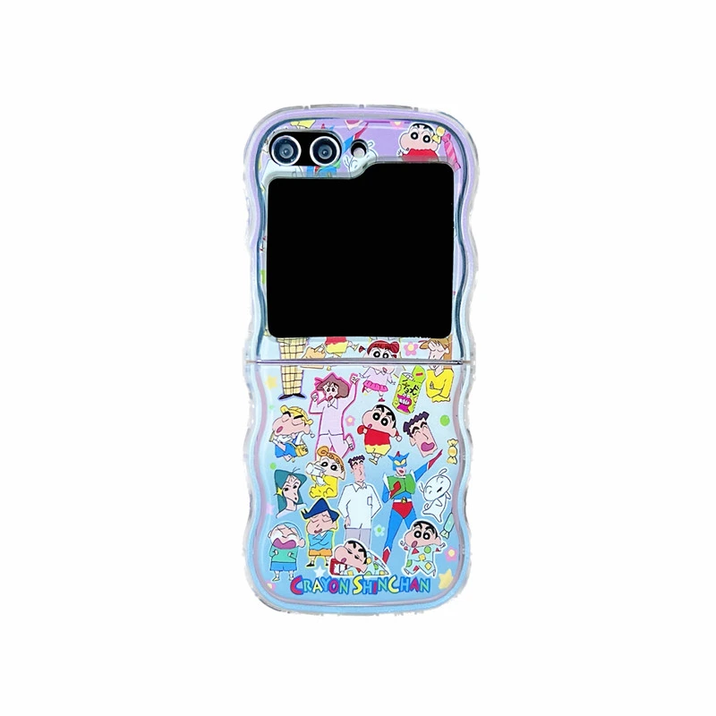 Cute Cartoon Japan Anime Crayon Shin chan Phone Case For Samsung Galaxy Z Flip 7 6 5 Case Soft TPU Back Cover For Z Flip 3 4 view 6