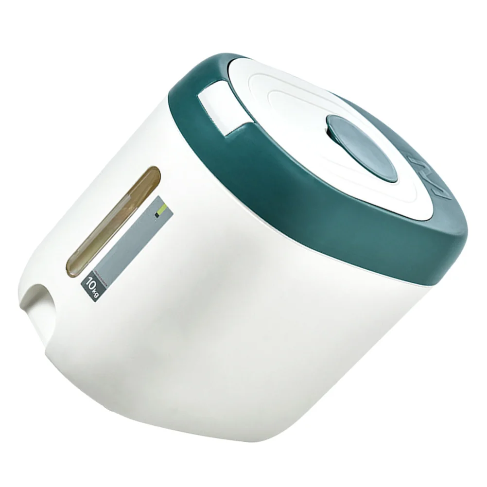 

1Pcs Rice Storage Box Moisture Proof Airtight Large Capacity Household Kitchen Bin Clear Scale Panel Multi Use Sealed Grain