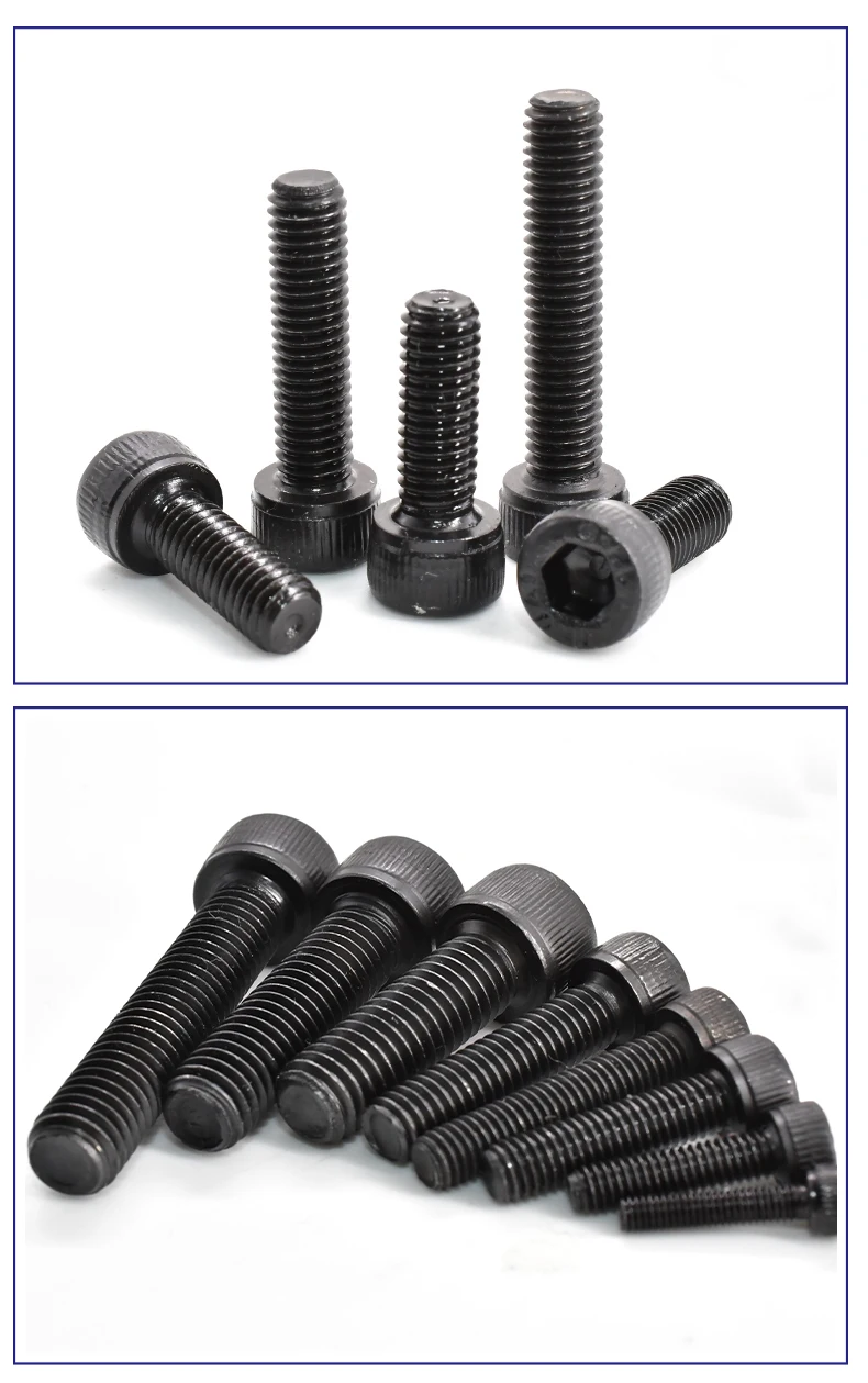 10–250 Stück ISO7380 G10,9 runde Kohlenstoffstahlschraube DIN912 G12,9 Innensechskantschraube mit Innensechskant, mechanische Möbelschrauben M2-M8 – Detail 6
