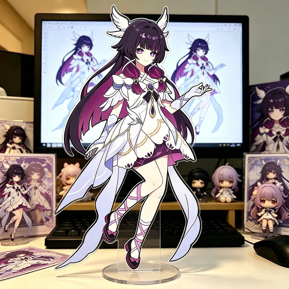 Game Genshin Impact Il Dottore The Doctor Columbina Sandrone Pantalone Cosplay Stand Acrylic Standing Plate Desktop Accessory