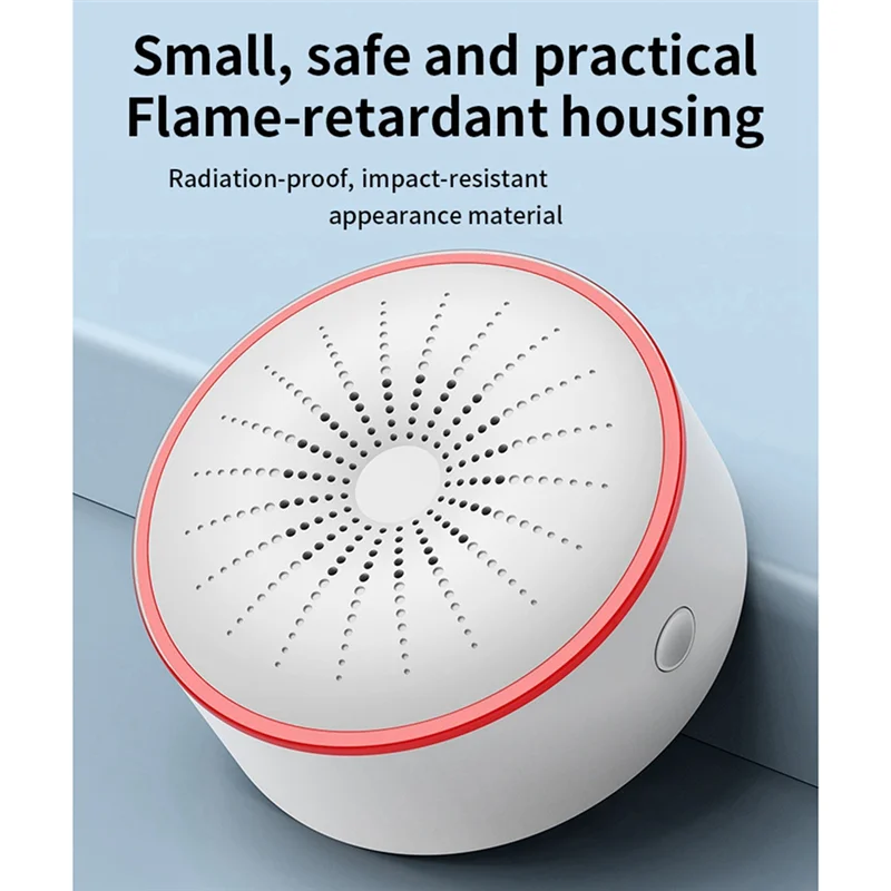 B47C Tuya Smart Home Drahtlose Alarm System Sound Und Licht Alarm Sensor Detektor Intelligente USB Powered Sensor Zigbee