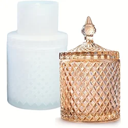 Style Storage Box Silicone Resin Mold with lids Pen Holder Bottle Jar Epoxy Silicone Casting Molds for Jewelry