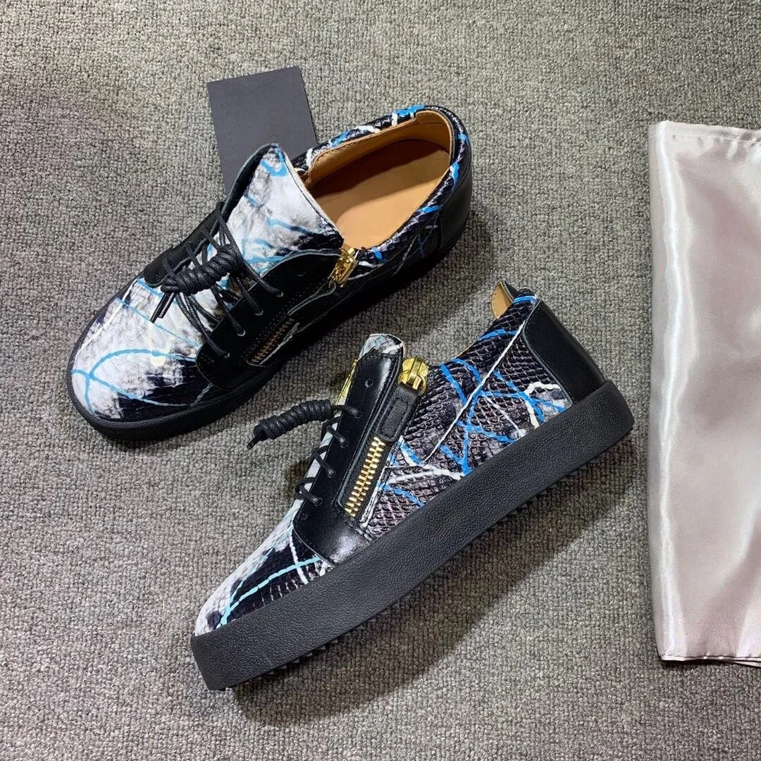 

Top Quality Casual Sneakers for Men Brand Designer Women Tennis shoes Luxury Genuine Leather GZ Loafers Sports shoes 35-48 G0788