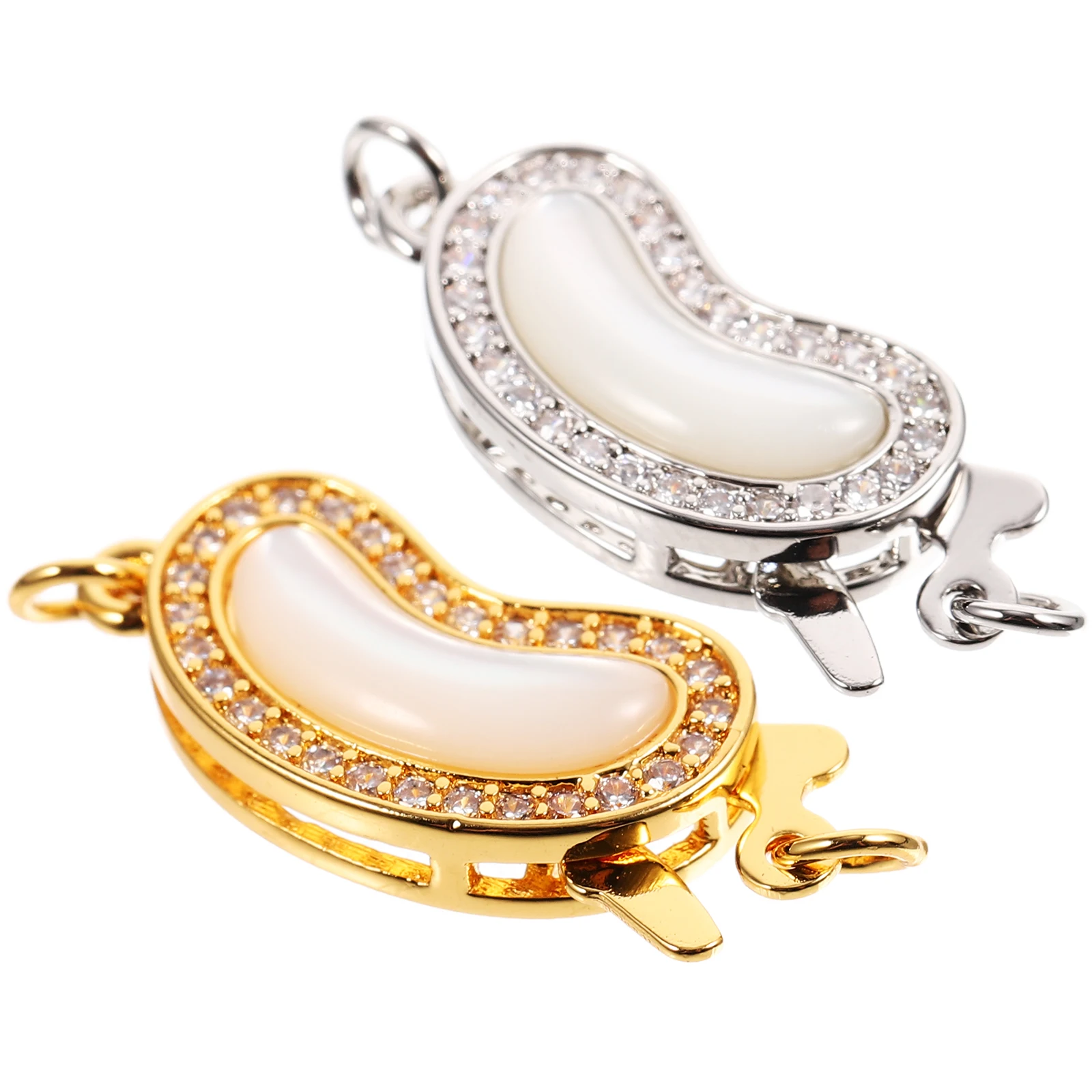 

2pcs Pearl Necklace Clasp Copper Diy Jewelry Connector Buckle For Bracelet Diy Necklace Accessories Smooth Easy Install Creative