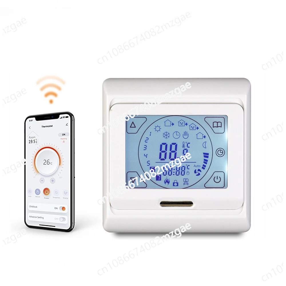 WIFI electric floor heating touch screen electric heating thermostat APP control E91.716 intelligent control