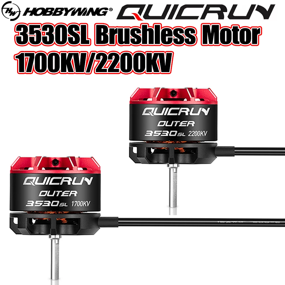 มอเตอร์ไร้แปรง Hobbywing Quicrun Outer 3530sl 2200kv/1700kv สำหรับรถบังคับวิทยุ 1/10 Axial Scx10 1/12 Mjx Wltoys Fms
