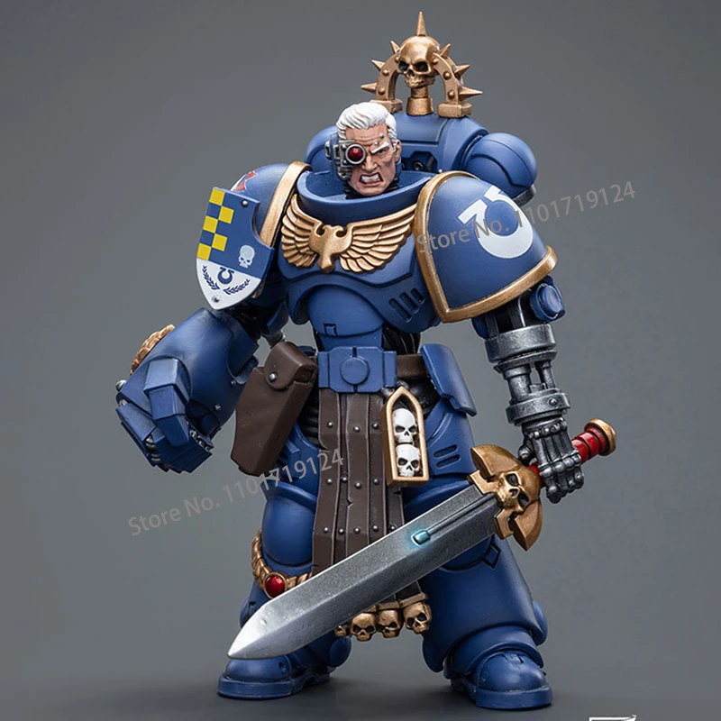 

JOYTOY 1/18 Ultramarines Lieutenant with Power Fist Action Figure 12cm Game Warhammer 40K Military Soldier Figurine Model Toy