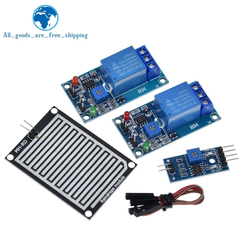  1/3PCS Snow Raindrops Detection Sensor Module Rain Weather Module Humidity For Arduino Relay Control Module Rain Water Sensor image 2