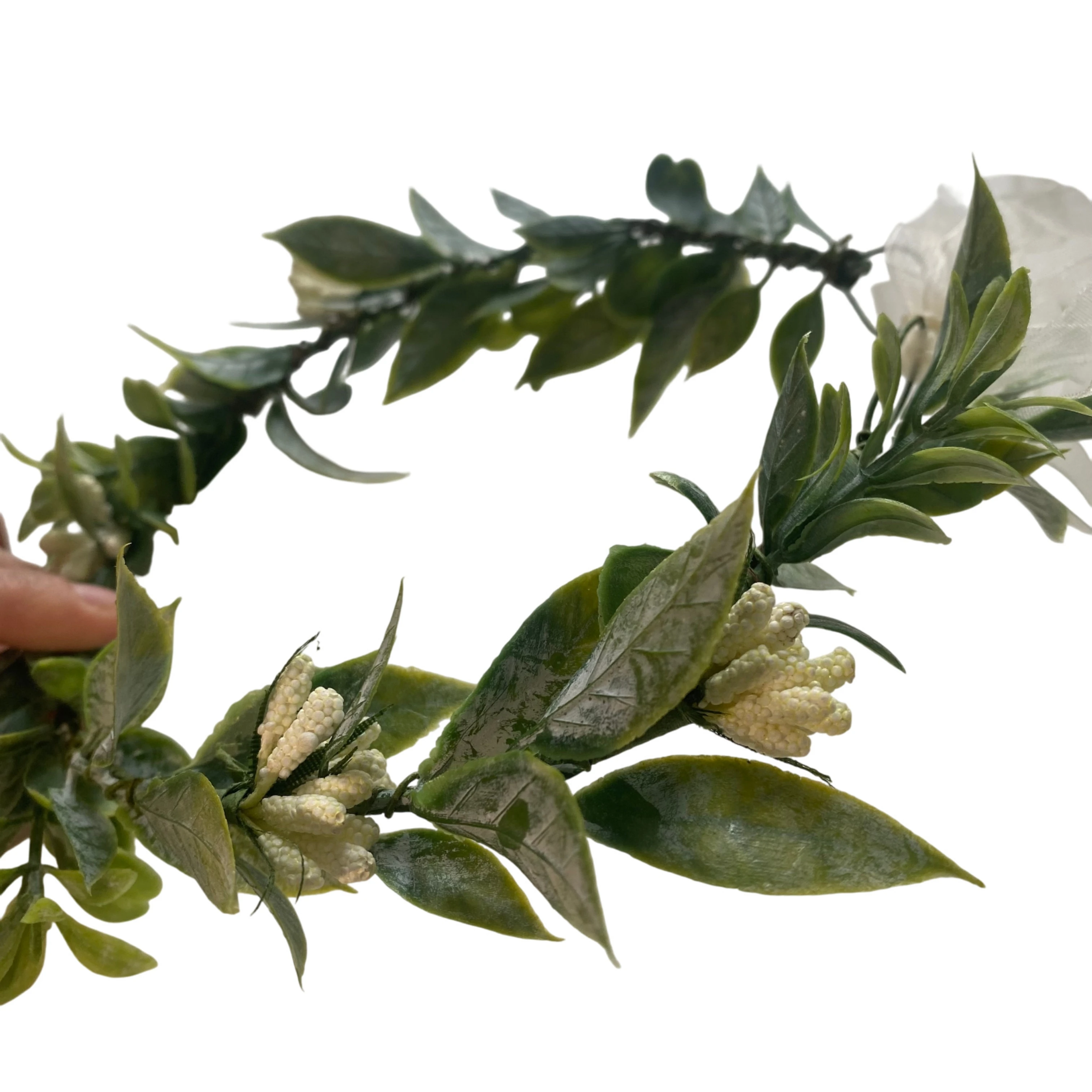 Flower Crown for Wedding - Green Leaf Hair Accessories, Bridal Eucalyptus Headpiece, Princess Photo Prop