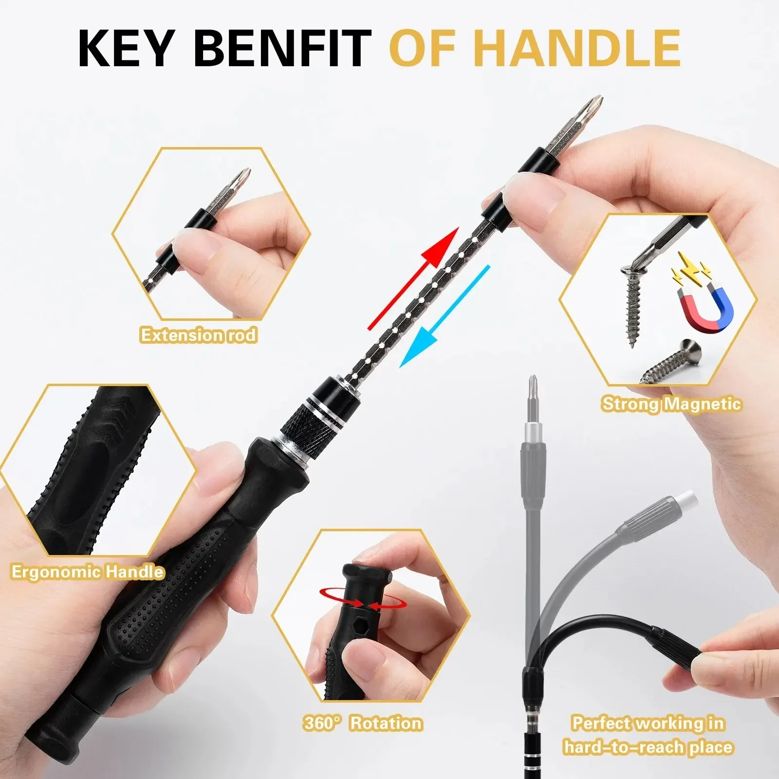 Precision Screwdriver Set 117 in 1 Magnetic Phillips Torx Screw Driver Bits Hand Repair Tools for iPhone Watch Glasses DIY Watch